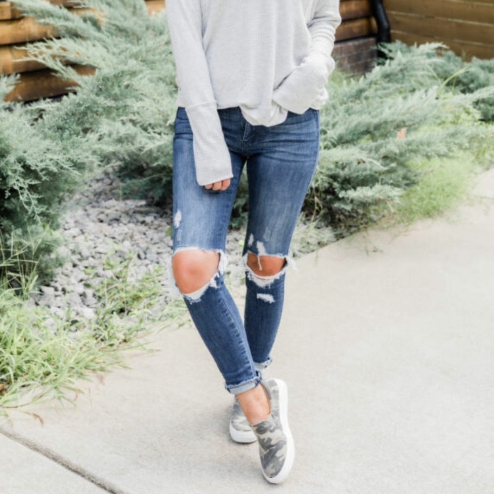 Pink Lily x Living My Best Style The Porch High Rise Jeans